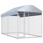 Hondenkennel buiten met dak 382x192x225 cm