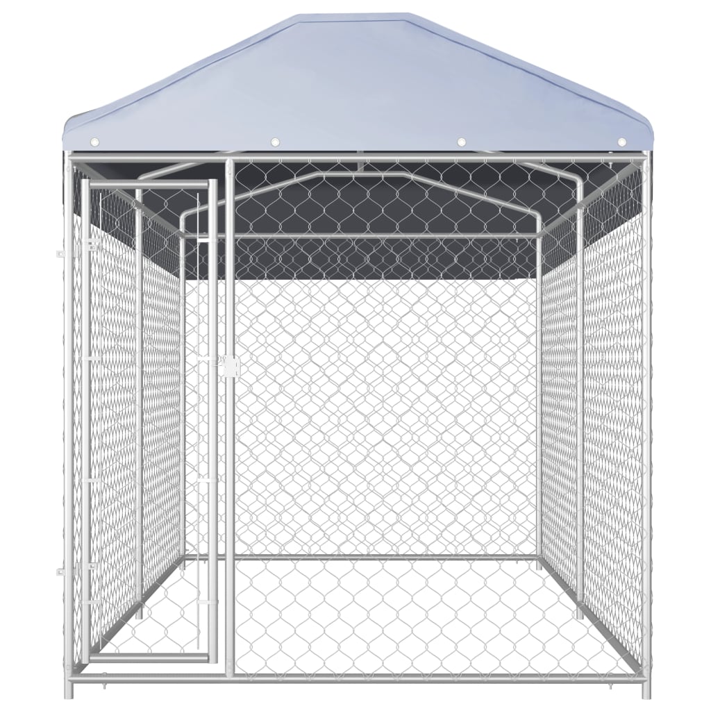 Hondenkennel Voor Buiten Met Dak 382X192X225 M 382 x 192 x 225 cm Ja