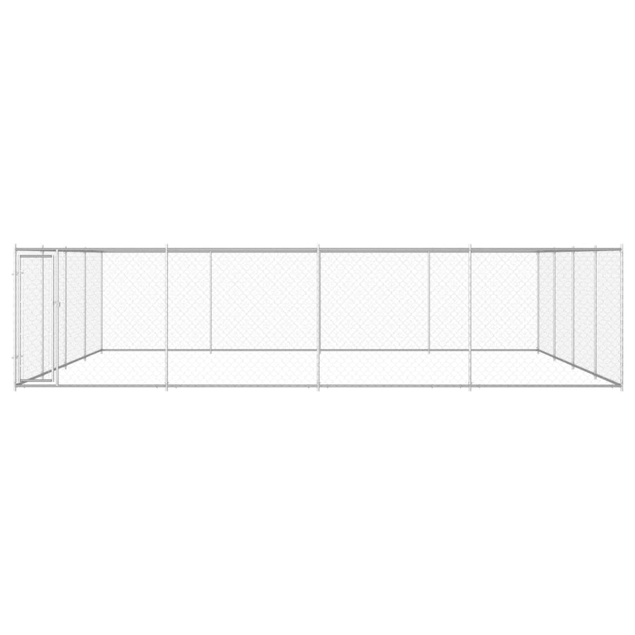 Hondenkennel voor buiten 760x760x185 cm gegalvaniseerd staal 760 x 760 x 185 cm