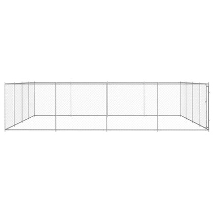 Hondenkennel voor buiten 760x760x185 cm gegalvaniseerd staal 760 x 760 x 185 cm