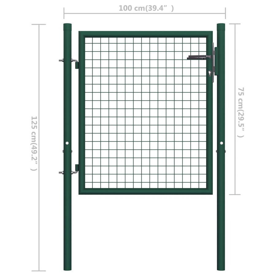Poort Staal Groen 100 x 75 cm