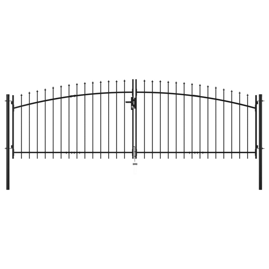 Hekpoort Dubbele Deur Met Speren Bovenkant 400X175 Cm 400 x 175 cm