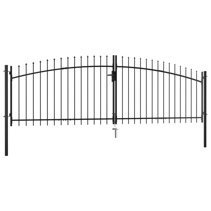 Hekpoort Dubbele Deur Met Speren Bovenkant 400X175 Cm 400 x 175 cm