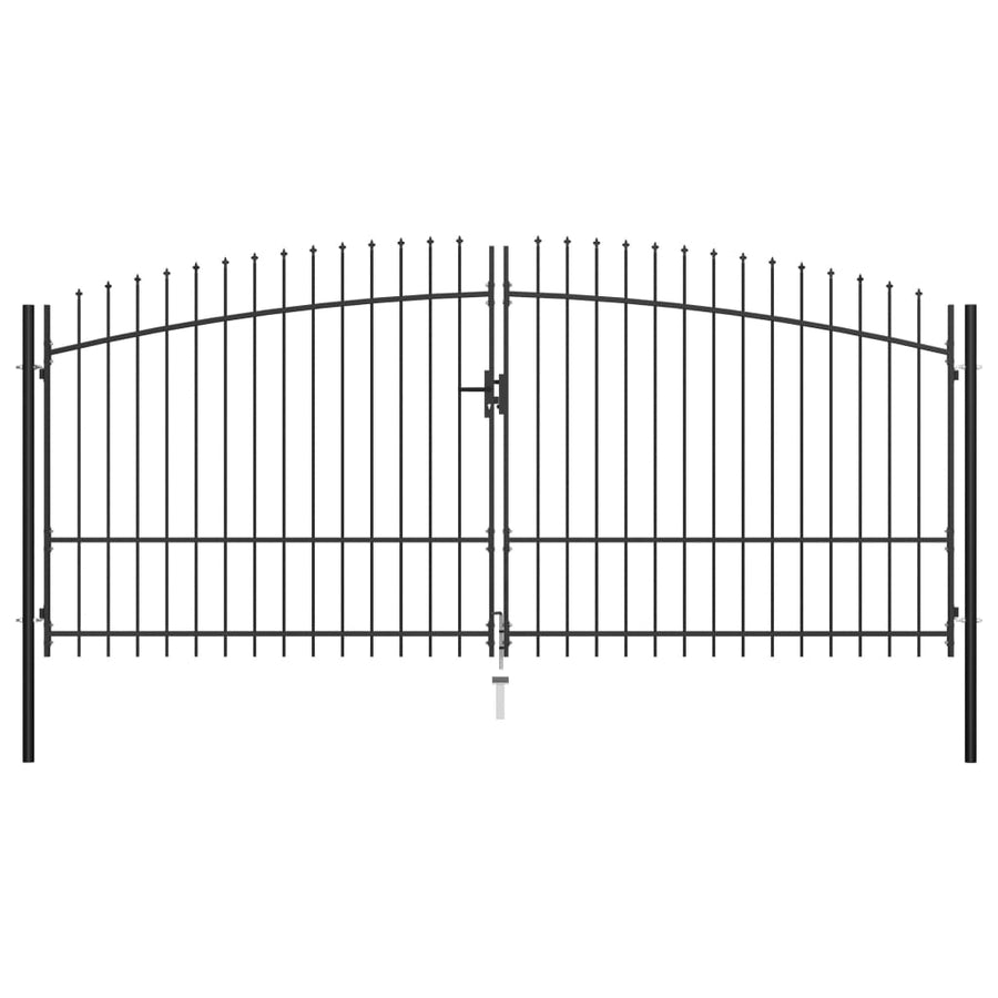Hekpoort Dubbele Deur Met Speren Bovenkant 400X225 Cm 400 x 225 cm