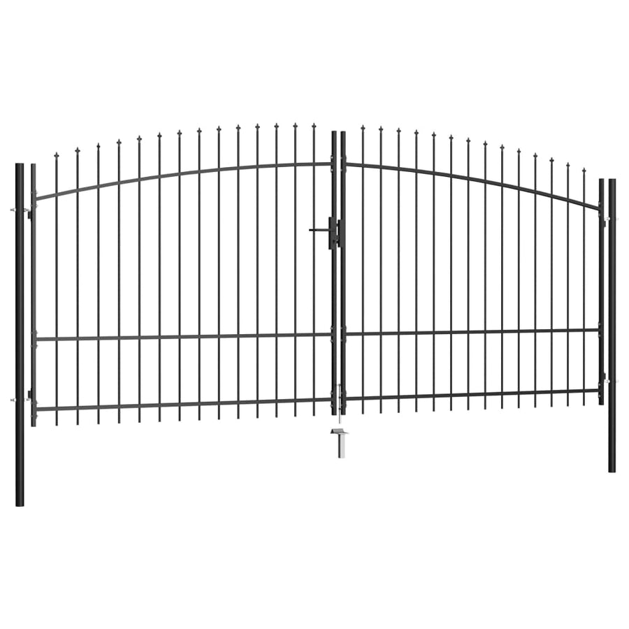 Hekpoort Dubbele Deur Met Speren Bovenkant 400X225 Cm 400 x 225 cm