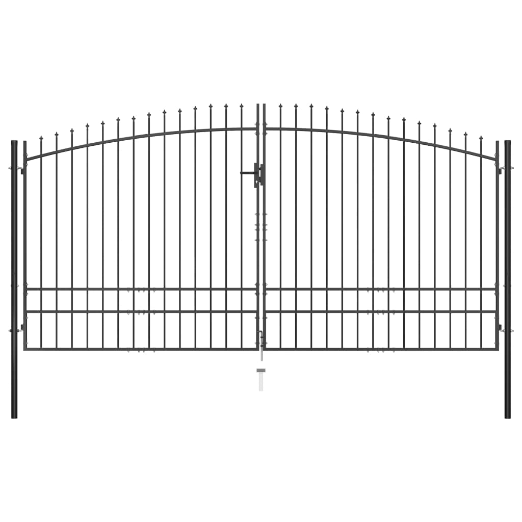 Hekpoort Dubbele Deur Met Speren Bovenkant 400X248 Cm 400 x 248 cm