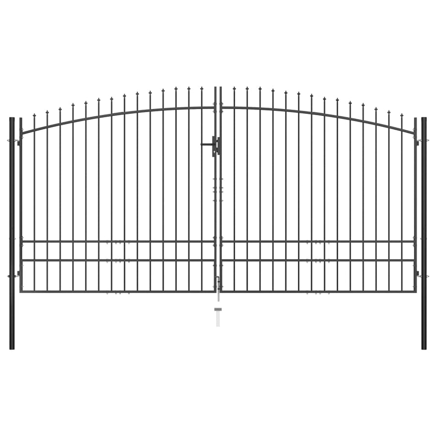 Hekpoort Dubbele Deur Met Speren Bovenkant 400X248 Cm 400 x 248 cm
