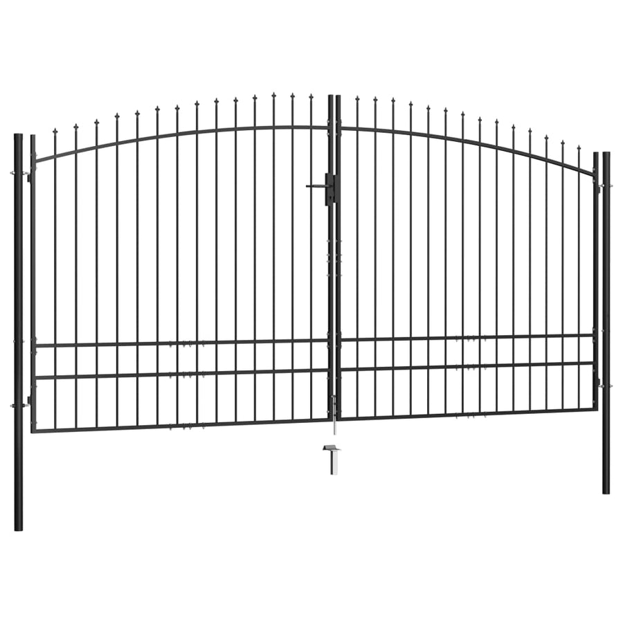 Hekpoort Dubbele Deur Met Speren Bovenkant 400X248 Cm 400 x 248 cm