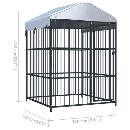 Hondenkennel Voor Buiten Met Dak 150X150X200 Cm