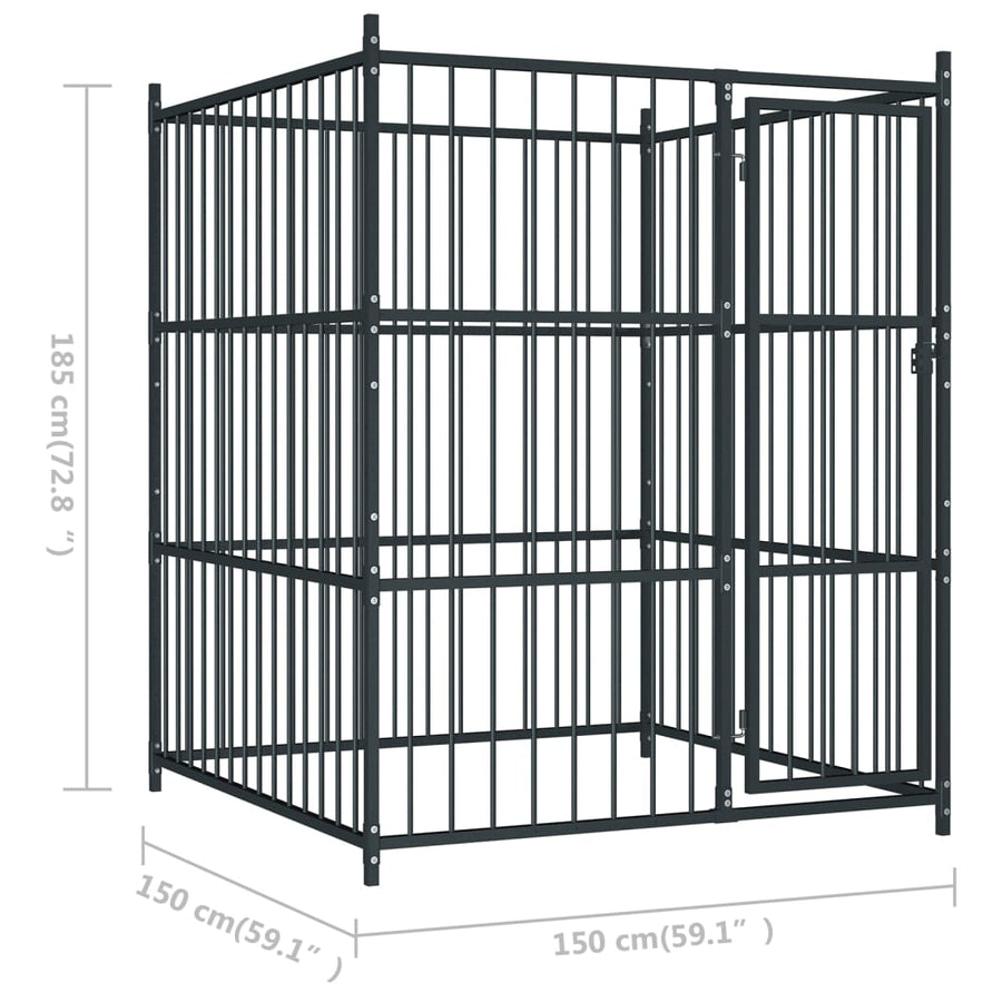 Hondenkennel Voor Buiten 150X150X185 Cm 150 x 150 x 185 cm