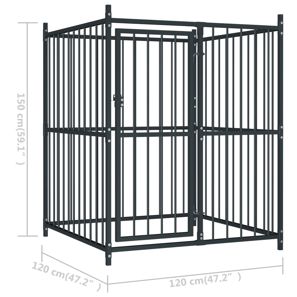 Hondenkennel Voor Buiten 120 x 120 x 150 cm