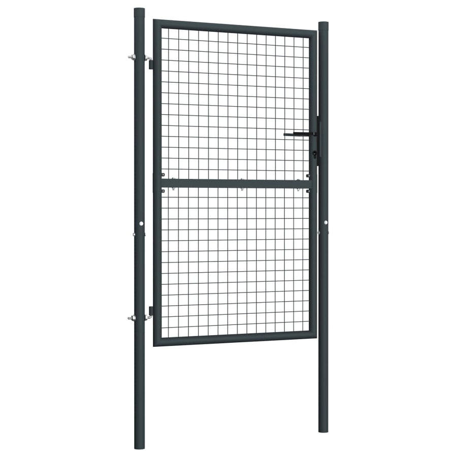 Gaaspoort 100x200 cm gegalvaniseerd staal grijs 100 x 200 cm