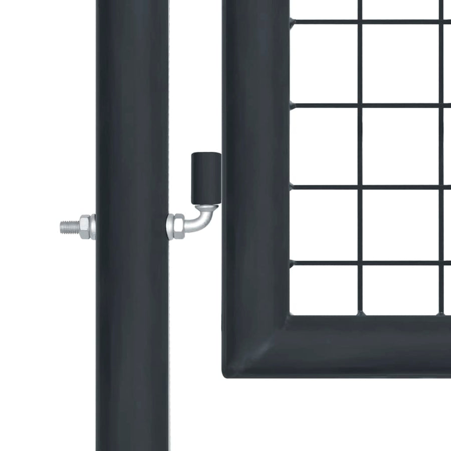 Gaaspoort 400X150 Cm Gegalvaniseerd Staal Grijs 400 x 150 cm