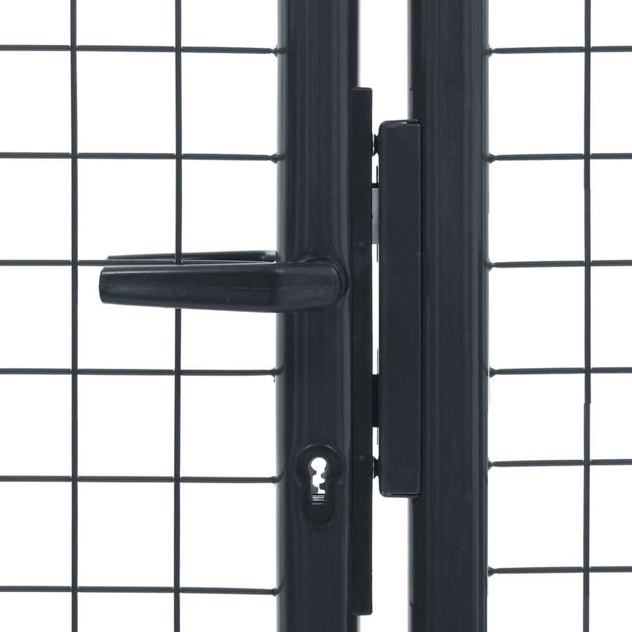 Gaaspoort 400X150 Cm Gegalvaniseerd Staal Grijs 400 x 150 cm