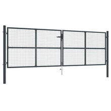 Gaaspoort 400X175 Cm Gegalvaniseerd Staal Grijs 400 x 175 cm