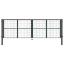 Gaaspoort 400X175 Cm Gegalvaniseerd Staal Grijs 400 x 175 cm