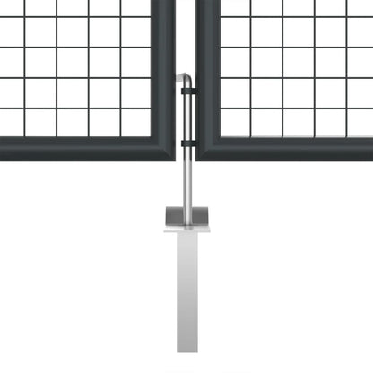 Gaaspoort 400X175 Cm Gegalvaniseerd Staal Grijs 400 x 175 cm
