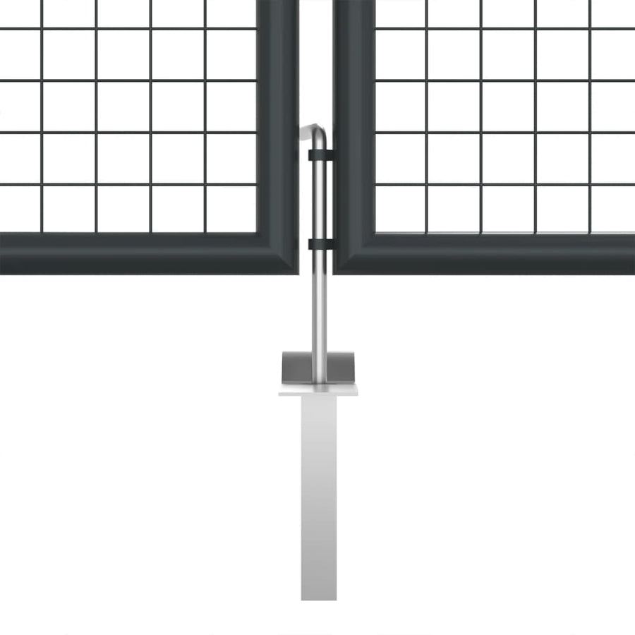 Gaaspoort 400X175 Cm Gegalvaniseerd Staal Grijs 400 x 175 cm