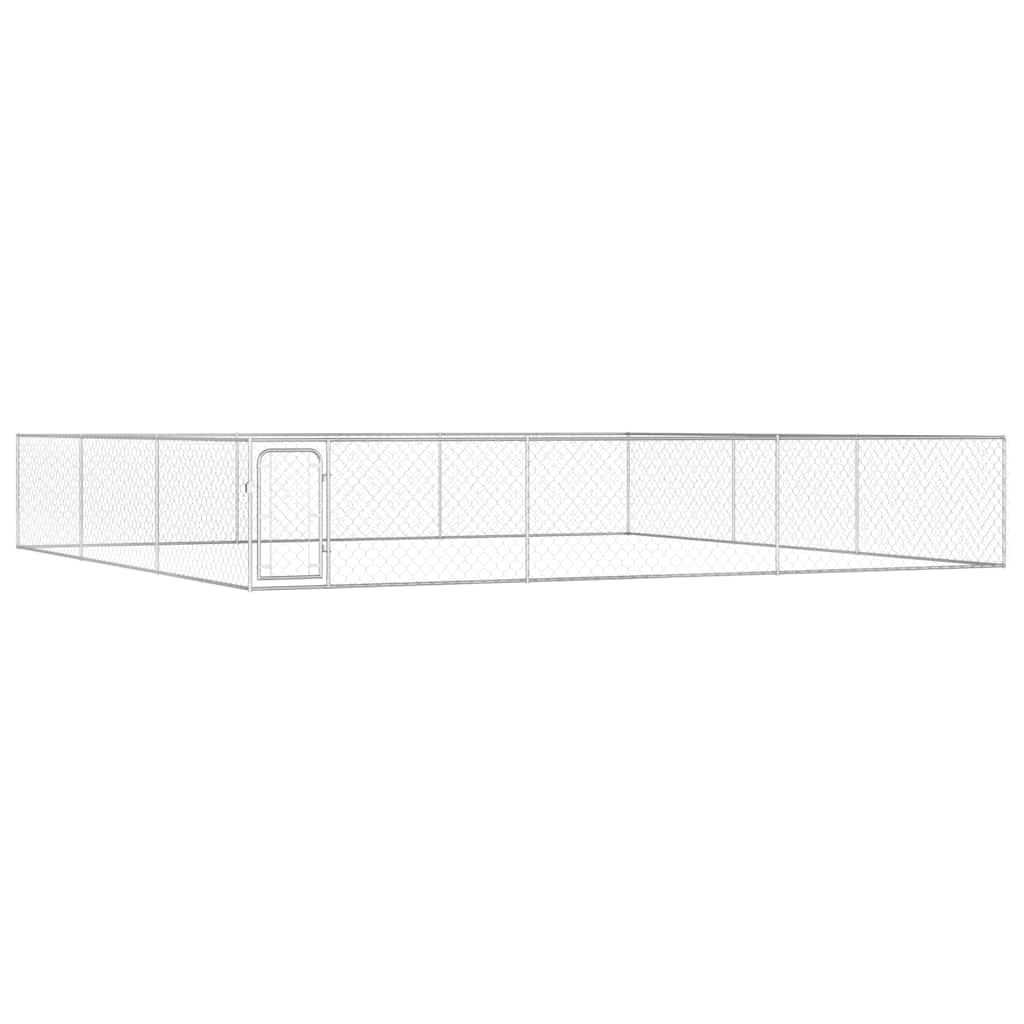 Hondenkennel voor buiten 6x6x1 m gegalvaniseerd staal