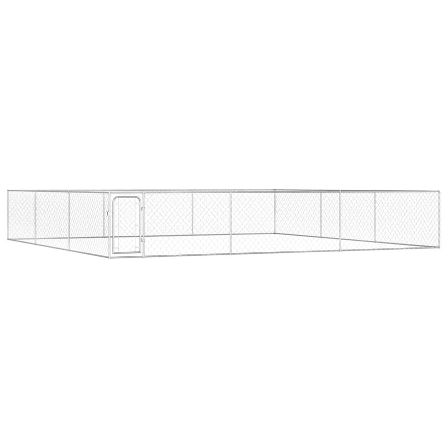 Hondenkennel voor buiten 6x6x1 m gegalvaniseerd staal