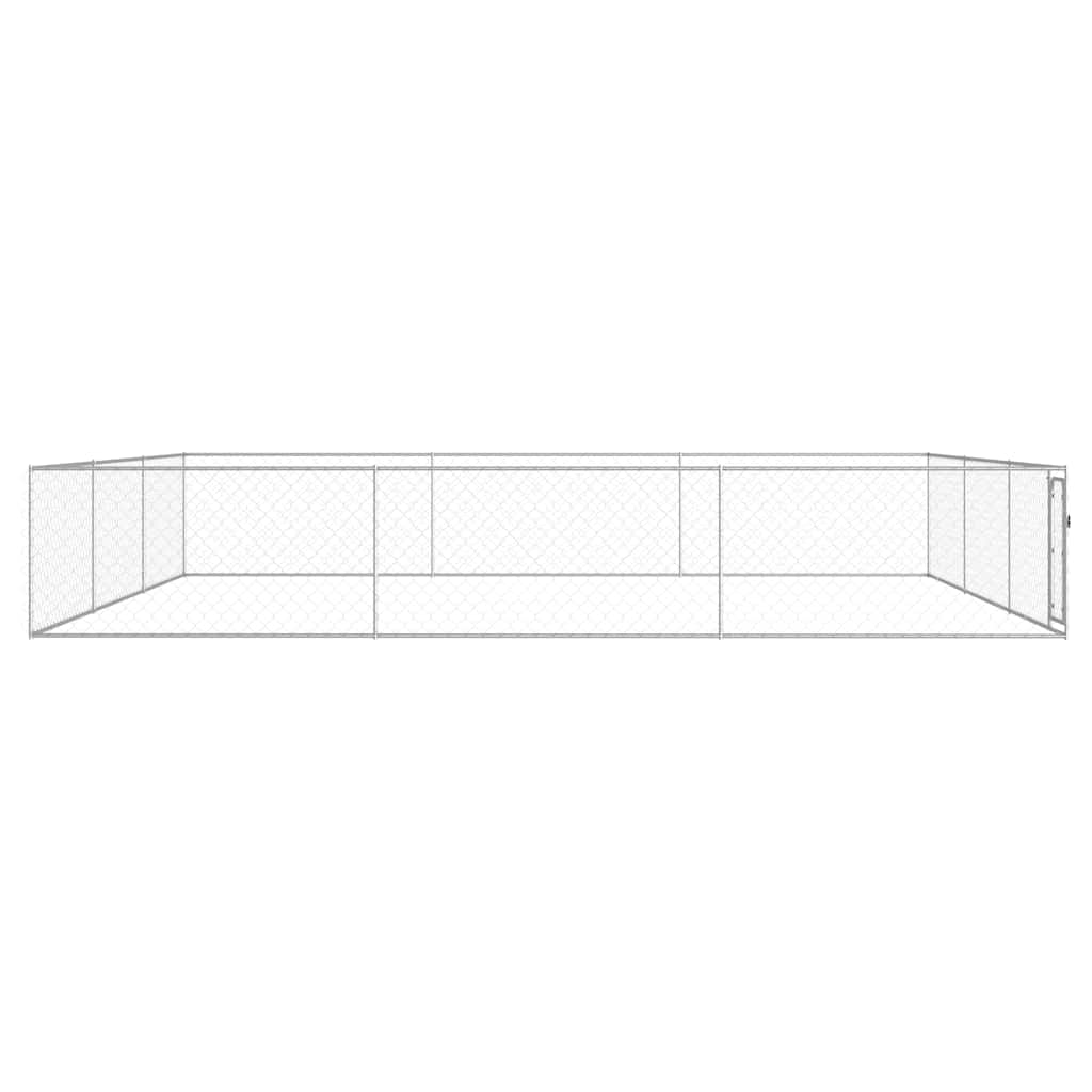 Hondenkennel voor buiten 6x6x1 m gegalvaniseerd staal