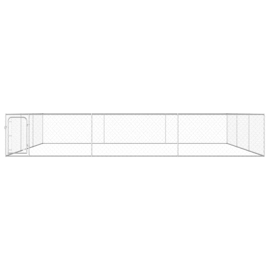 Hondenkennel voor buiten 6x6x1 m gegalvaniseerd staal