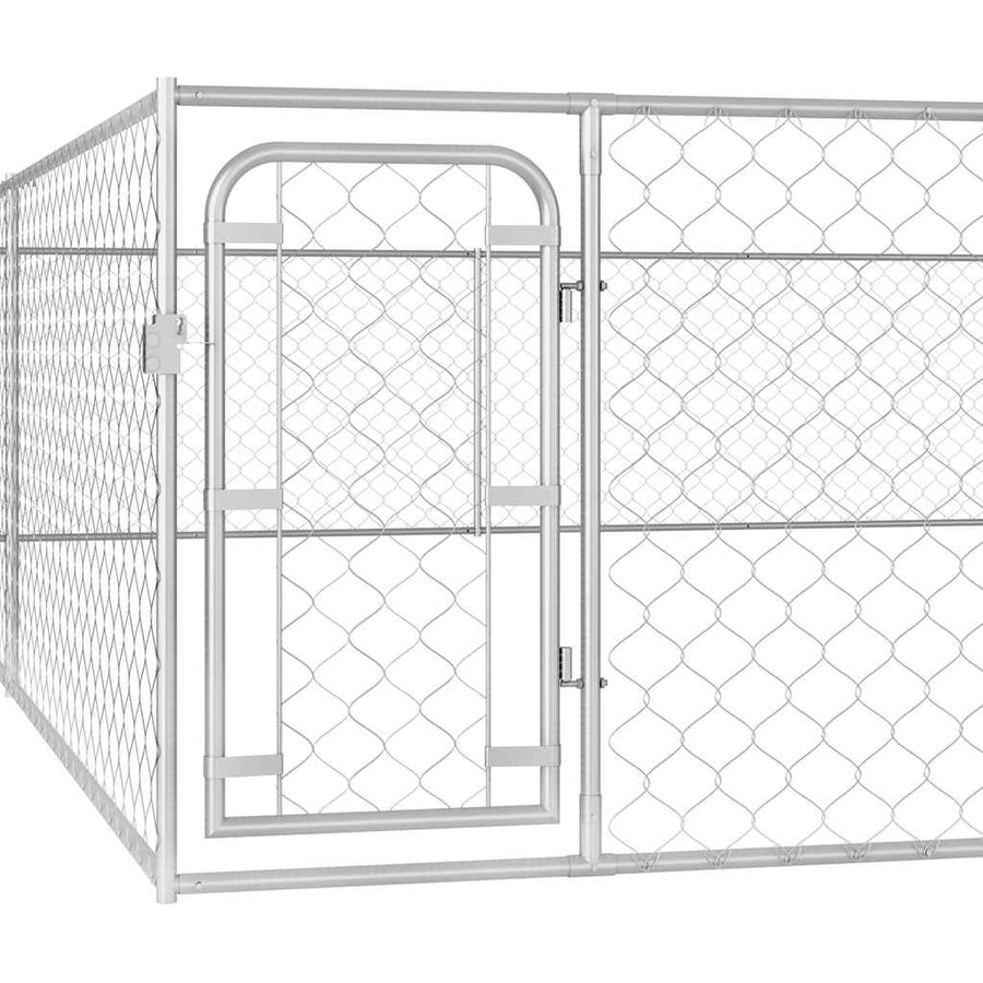 Hondenkennel voor buiten 6x6x1 m gegalvaniseerd staal