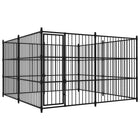 Hondenkennel buiten 300x300x185 cm staal