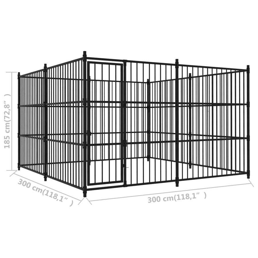 Hondenkennel voor buiten 300x300x185 cm 300 x 300 x 185 cm Nee