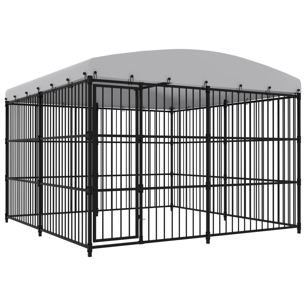 Hondenkennel voor buiten met dak 300x300x210 cm 300 x 300 x 210 cm Ja