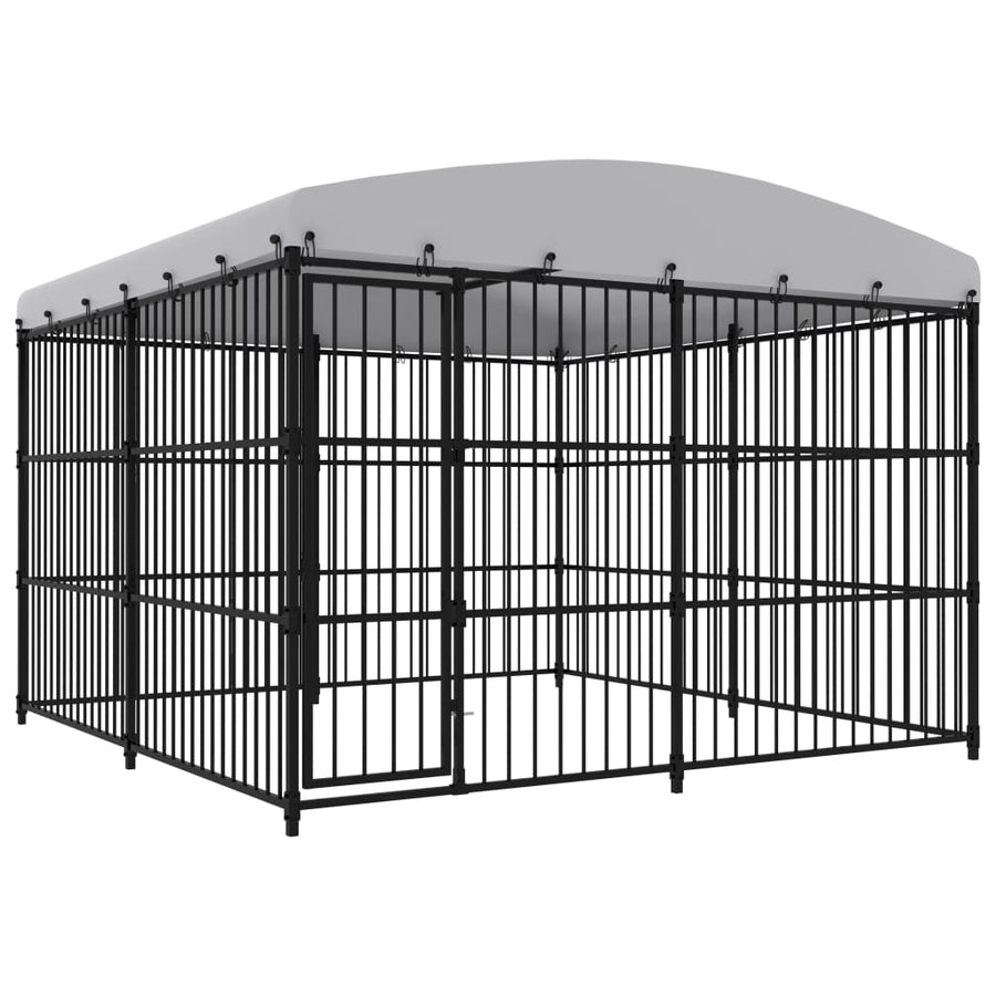 Hondenkennel voor buiten met dak 300x300x210 cm 300 x 300 x 210 cm Ja