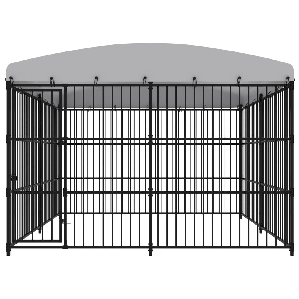 Hondenkennel voor buiten met dak 300x300x210 cm 300 x 300 x 210 cm Ja