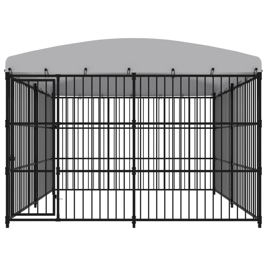 Hondenkennel voor buiten met dak 300x300x210 cm 300 x 300 x 210 cm Ja