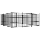 Hondenkennel buiten 450x450x185 cm zwart