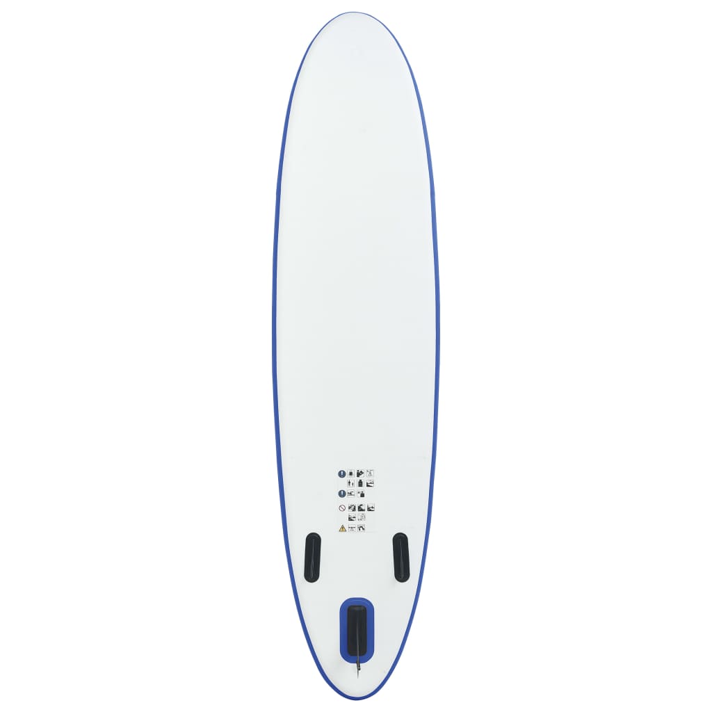 Stand Up Paddleboardset Opblaasbaar En Wit 360 x 81 x 10 cm Blauw