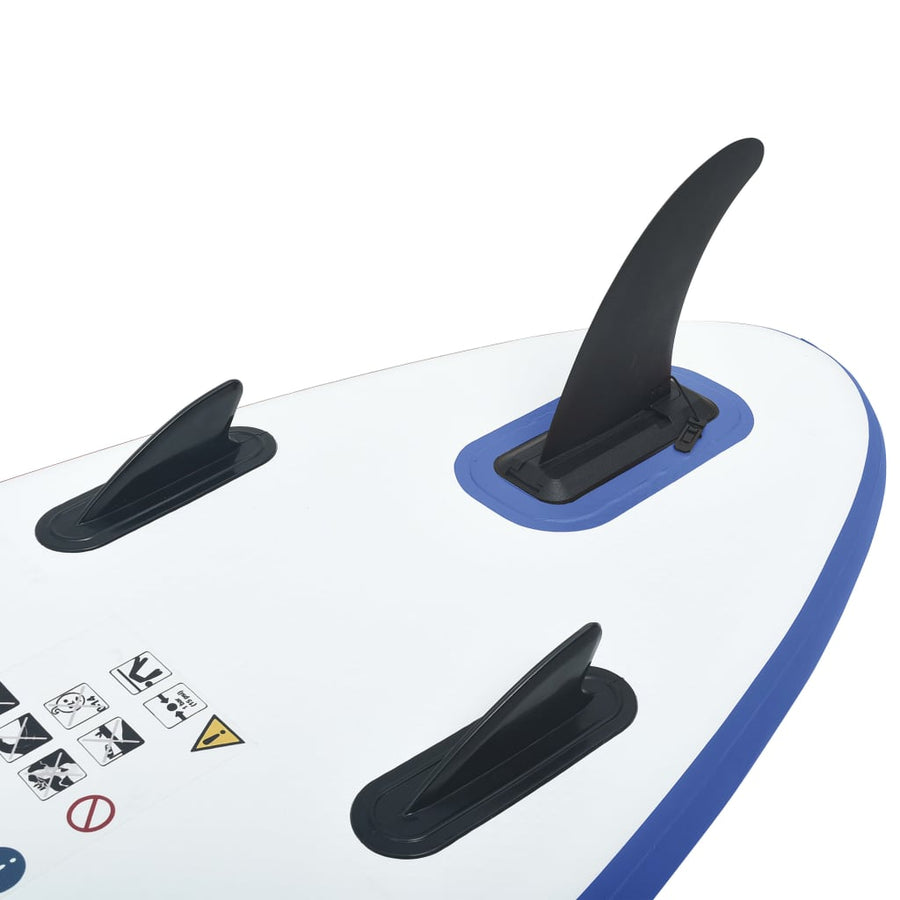 Stand Up Paddleboardset Opblaasbaar En Wit 360 x 81 x 10 cm Blauw