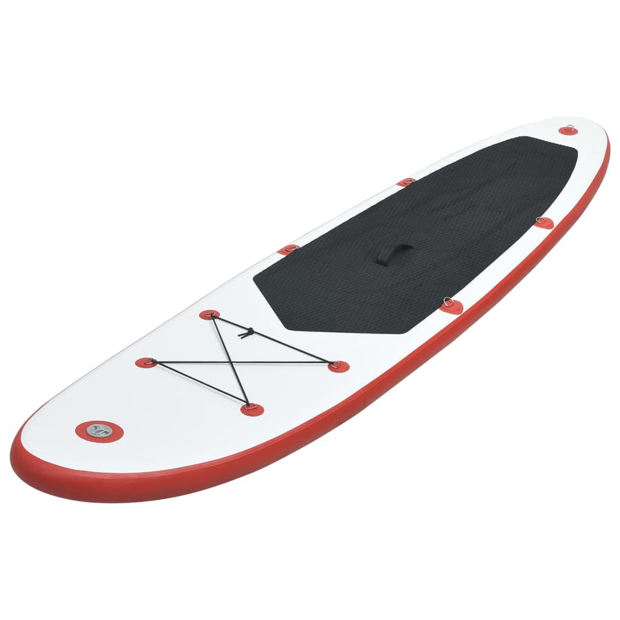 Stand Up Paddleboardset Opblaasbaar En Wit 390 x 81 x 10 cm Rood