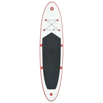 Stand Up Paddleboardset Opblaasbaar En Wit 390 x 81 x 10 cm Rood