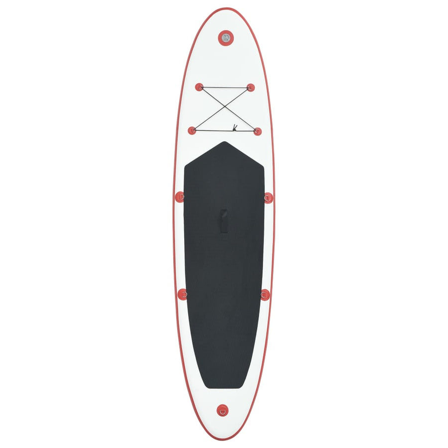 Stand Up Paddleboardset Opblaasbaar En Wit 390 x 81 x 10 cm Rood