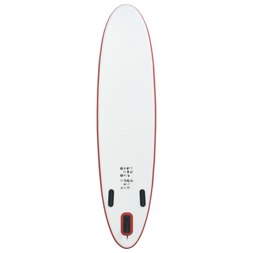 Stand Up Paddleboardset Opblaasbaar En Wit 390 x 81 x 10 cm Rood