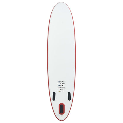 Stand Up Paddleboardset Opblaasbaar En Wit 390 x 81 x 10 cm Rood