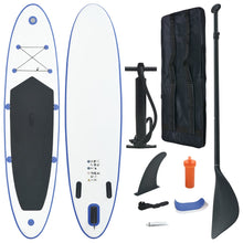 Stand Up Paddleboardset Opblaasbaar En Wit 390 x 81 x 10 cm Blauw