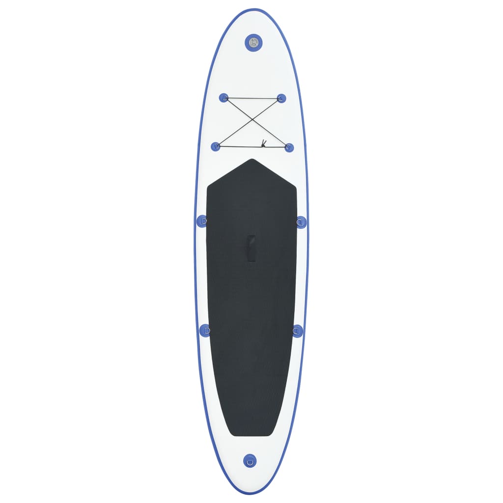 Stand Up Paddleboardset Opblaasbaar En Wit 390 x 81 x 10 cm Blauw