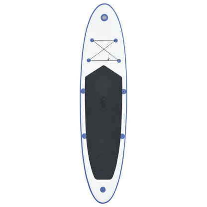 Stand Up Paddleboardset Opblaasbaar En Wit 390 x 81 x 10 cm Blauw