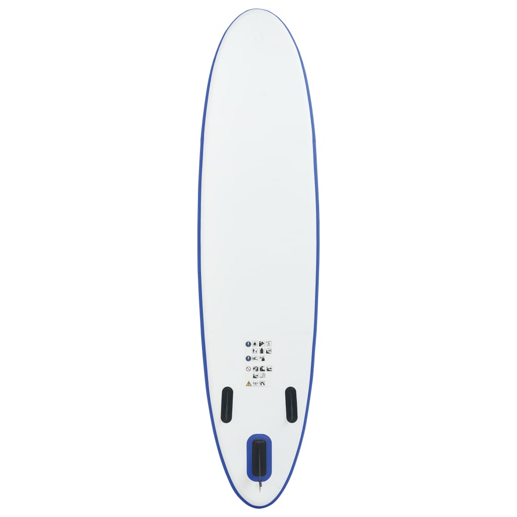 Stand Up Paddleboardset Opblaasbaar En Wit 390 x 81 x 10 cm Blauw