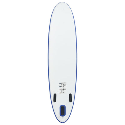 Stand Up Paddleboardset Opblaasbaar En Wit 390 x 81 x 10 cm Blauw
