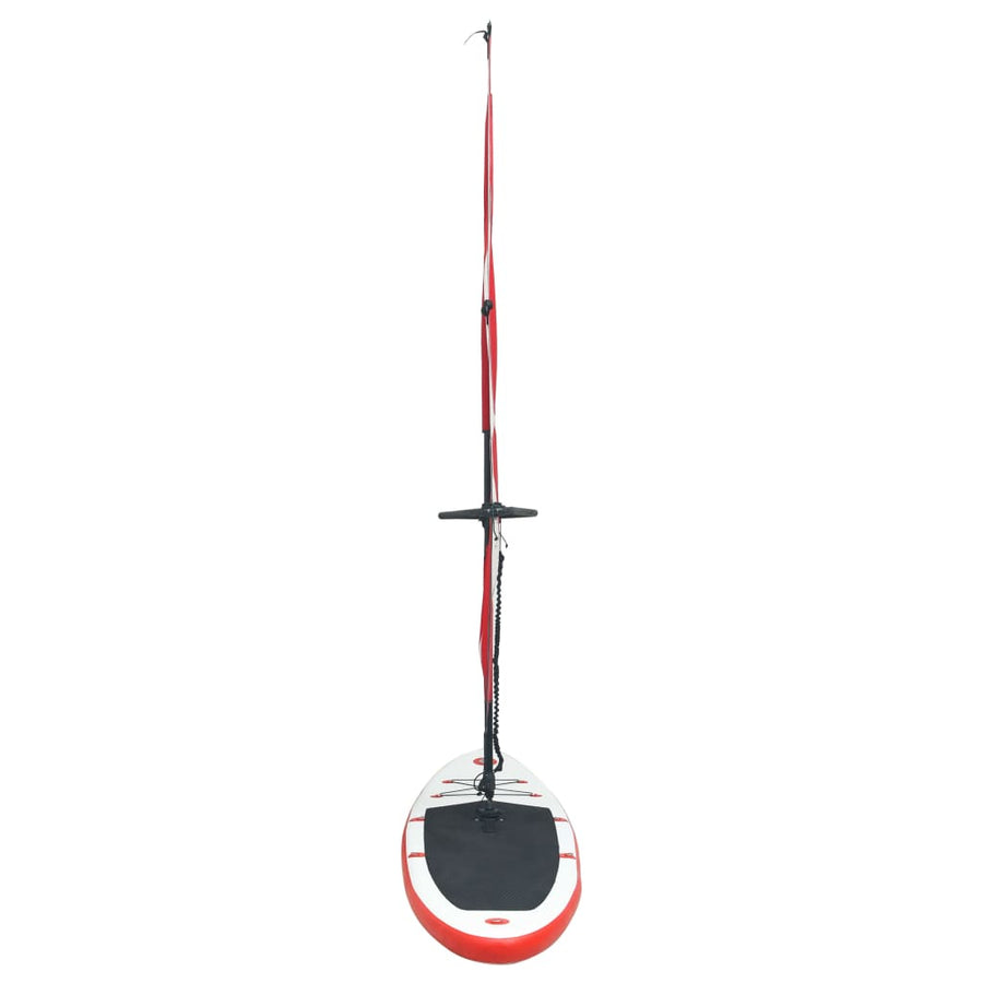 Stand-Up Paddleboard Opblaasbaar Met Zeilset Rood En Wit