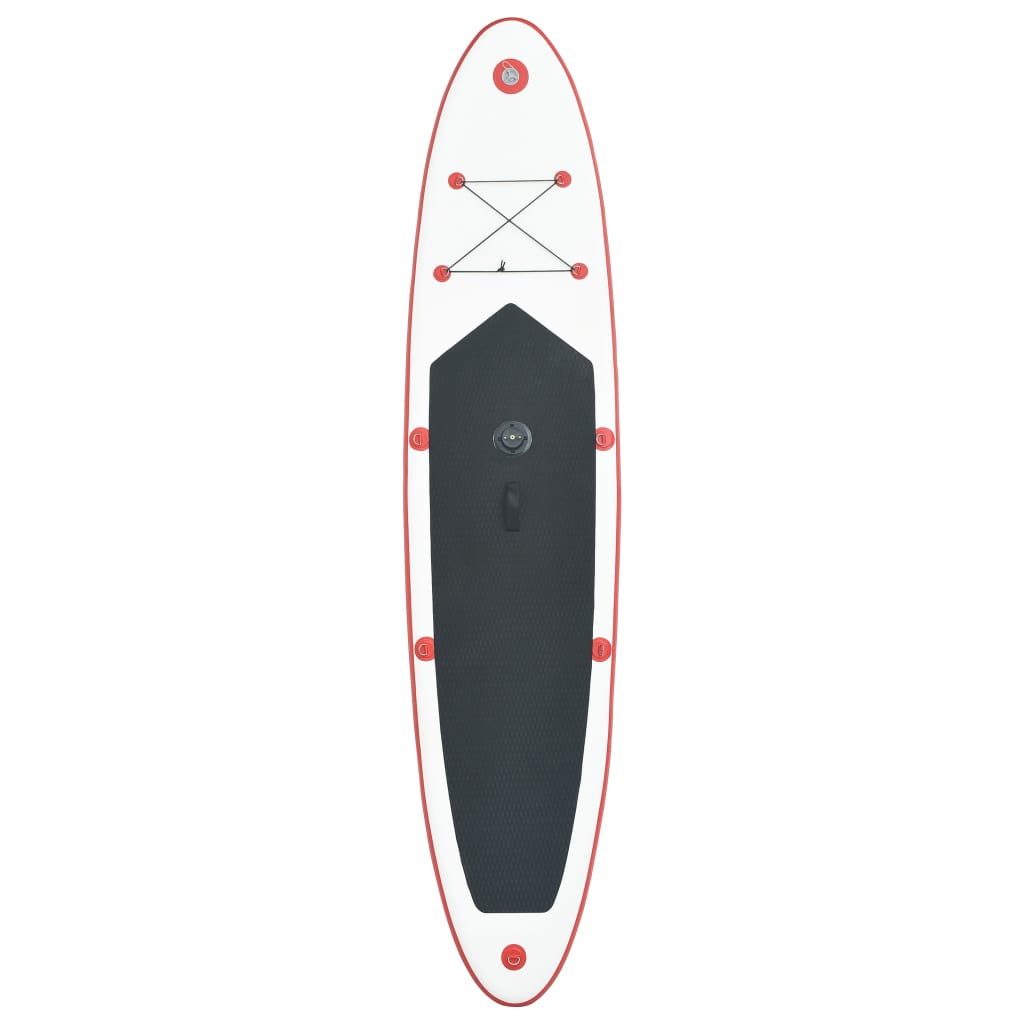 Stand-Up Paddleboard Opblaasbaar Met Zeilset Rood En Wit