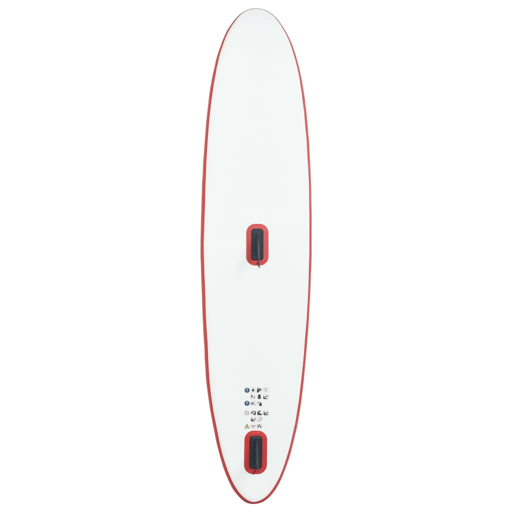 Stand-Up Paddleboard Opblaasbaar Met Zeilset Rood En Wit