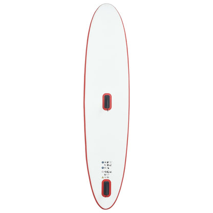 Stand-Up Paddleboard Opblaasbaar Met Zeilset Rood En Wit